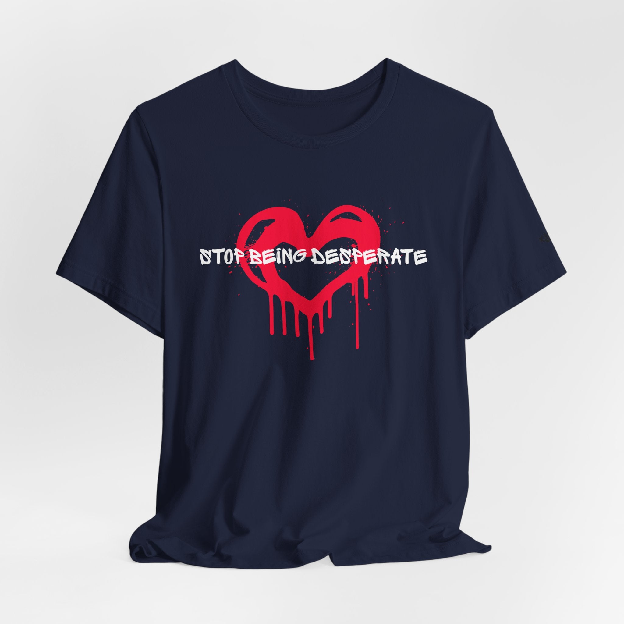 Dripping Red Heart Tee — Grunge Valentine Graphic T-Shirt