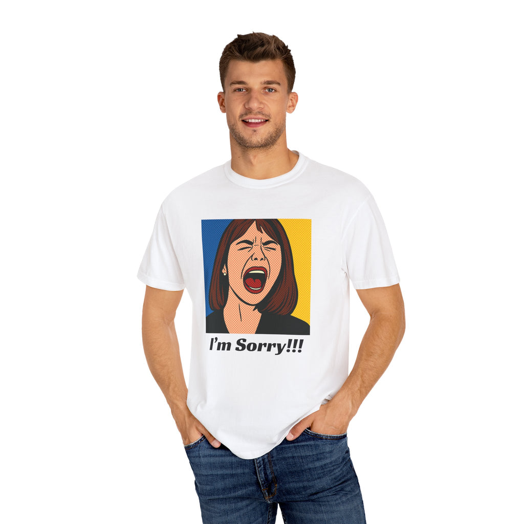 Graphic T-Shirt — Pop Art 'I'm Sorry!!!' Scream Design