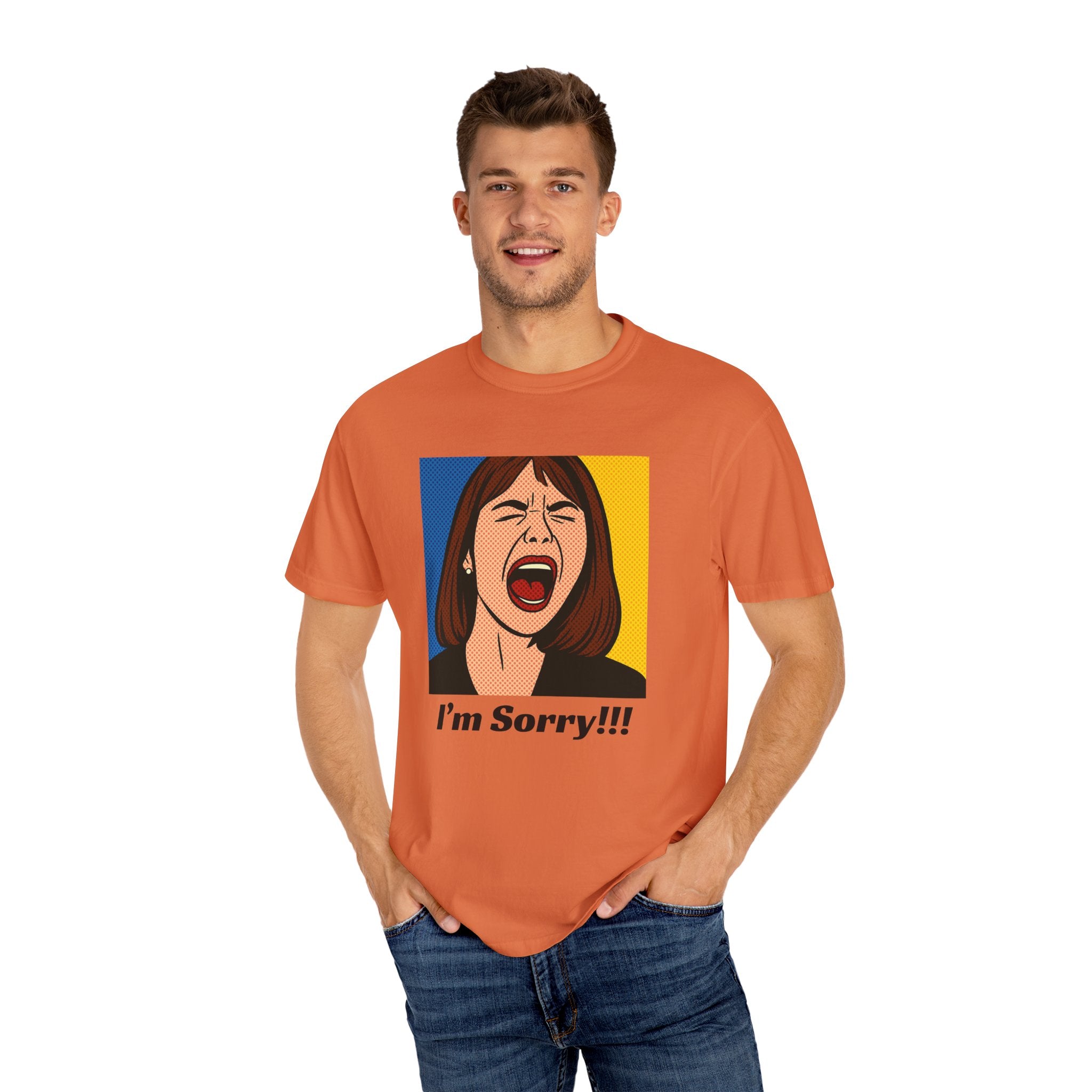 Graphic T-Shirt — Pop Art 'I'm Sorry!!!' Scream Design