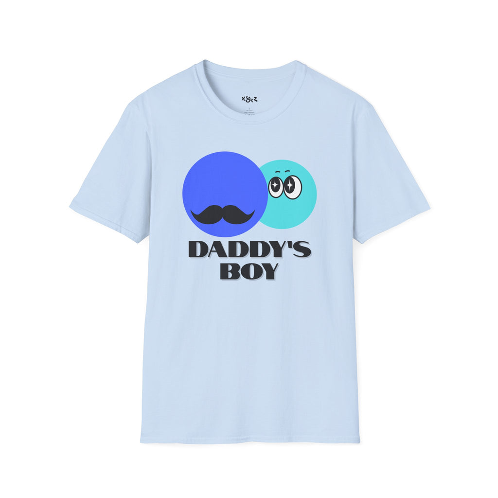 Daddy's Boy Graphic T-Shirt — Cute Mustache & Emoji Father-Son Tee