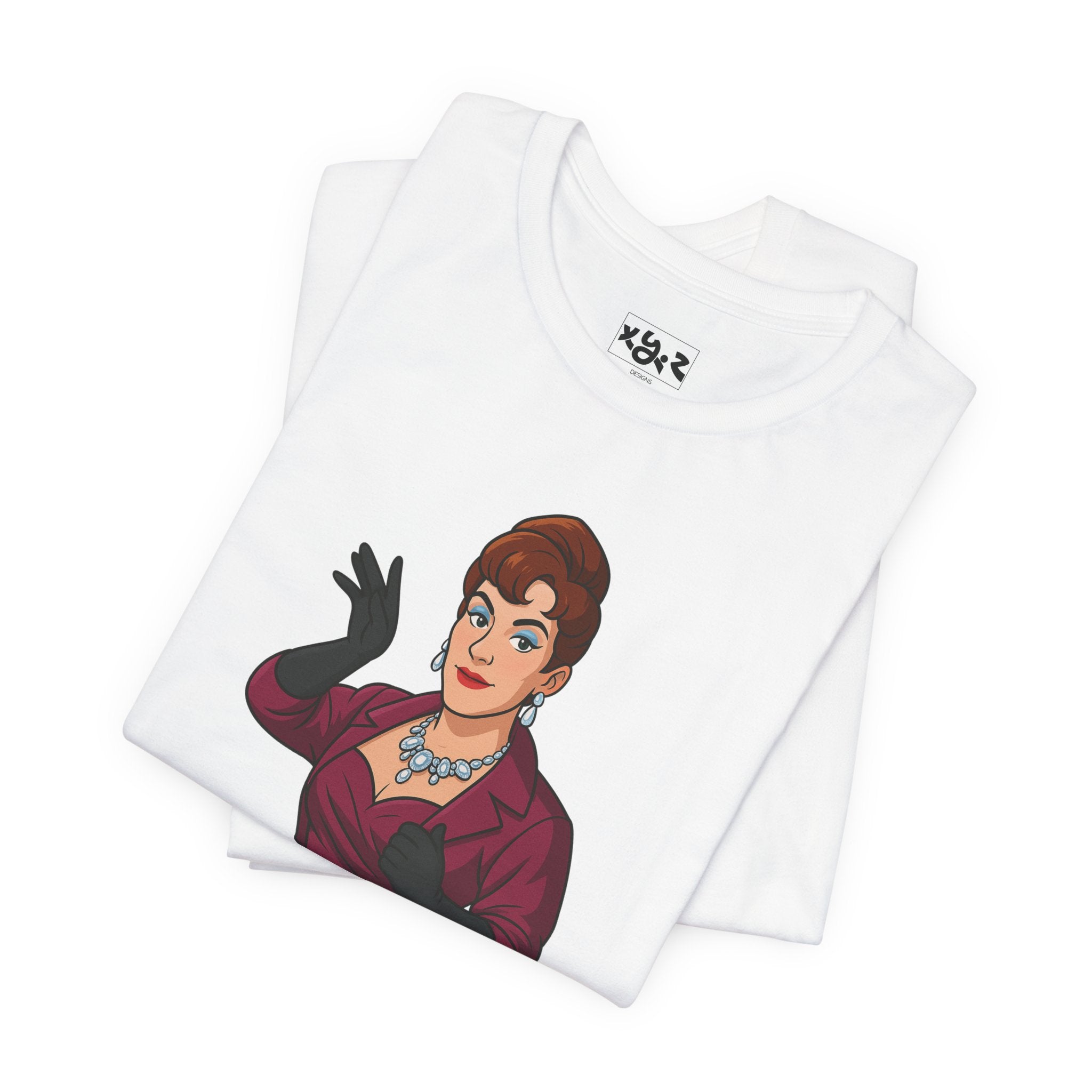 Graphic Tee — "What in gay hell?" Vintage Glam Comedy Shirt