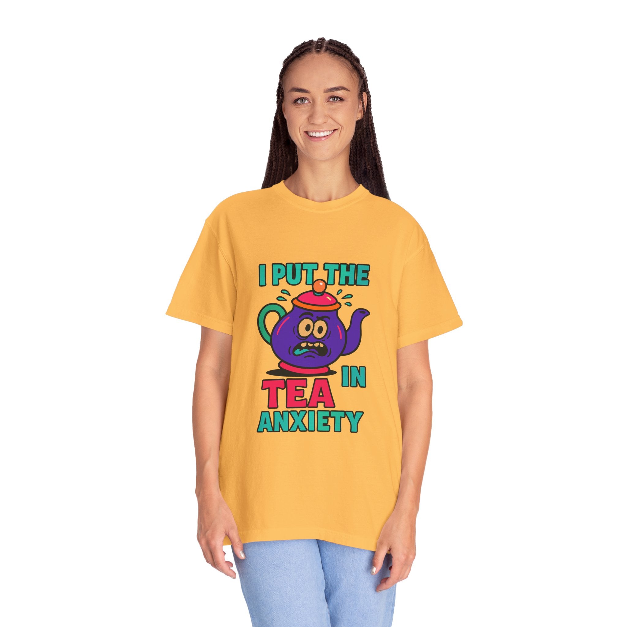 T-Shirt — I Put the Tea in Anxiety Graphic Tee