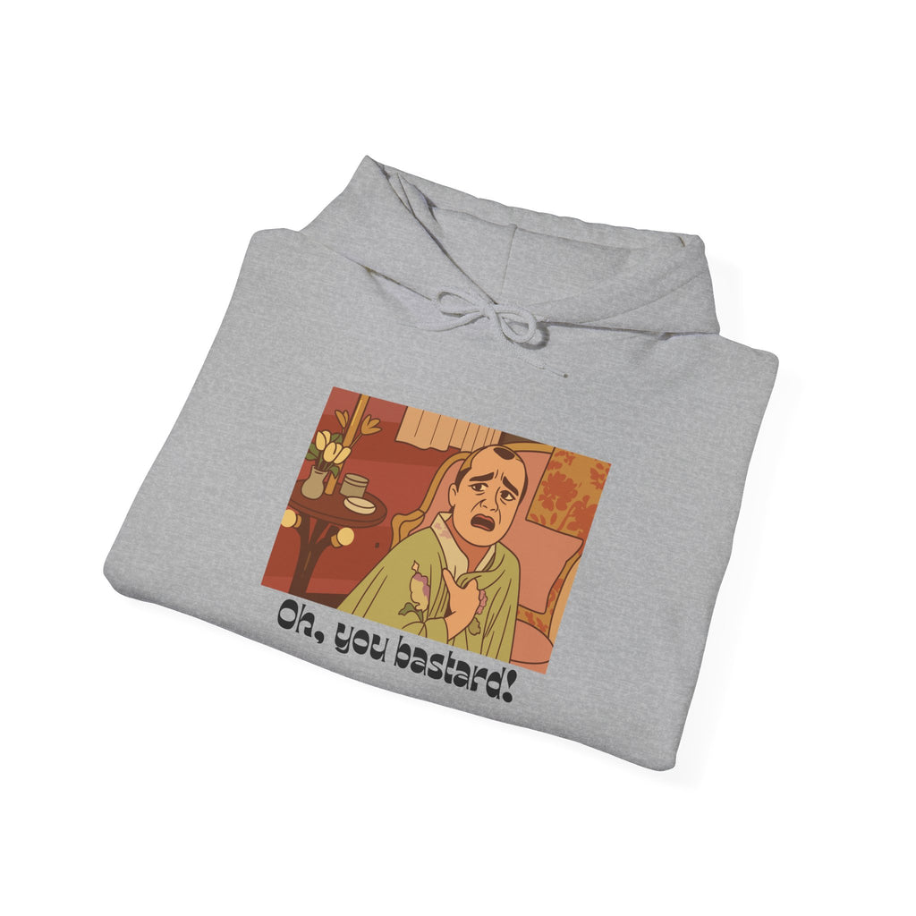 Hoodie – Retro Comic 'Oh, You Bastard!' Graphic Pullover