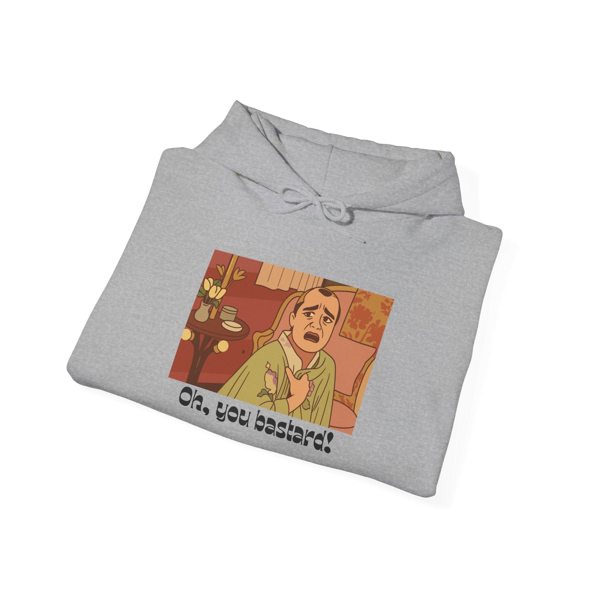 Hoodie – Retro Comic 'Oh, You Bastard!' Graphic Pullover