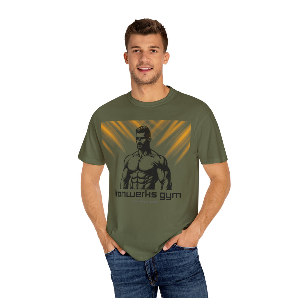 Ironwerks Gym T‑Shirt — Muscular Fitness Tee with 'ironwerks gym' Logo