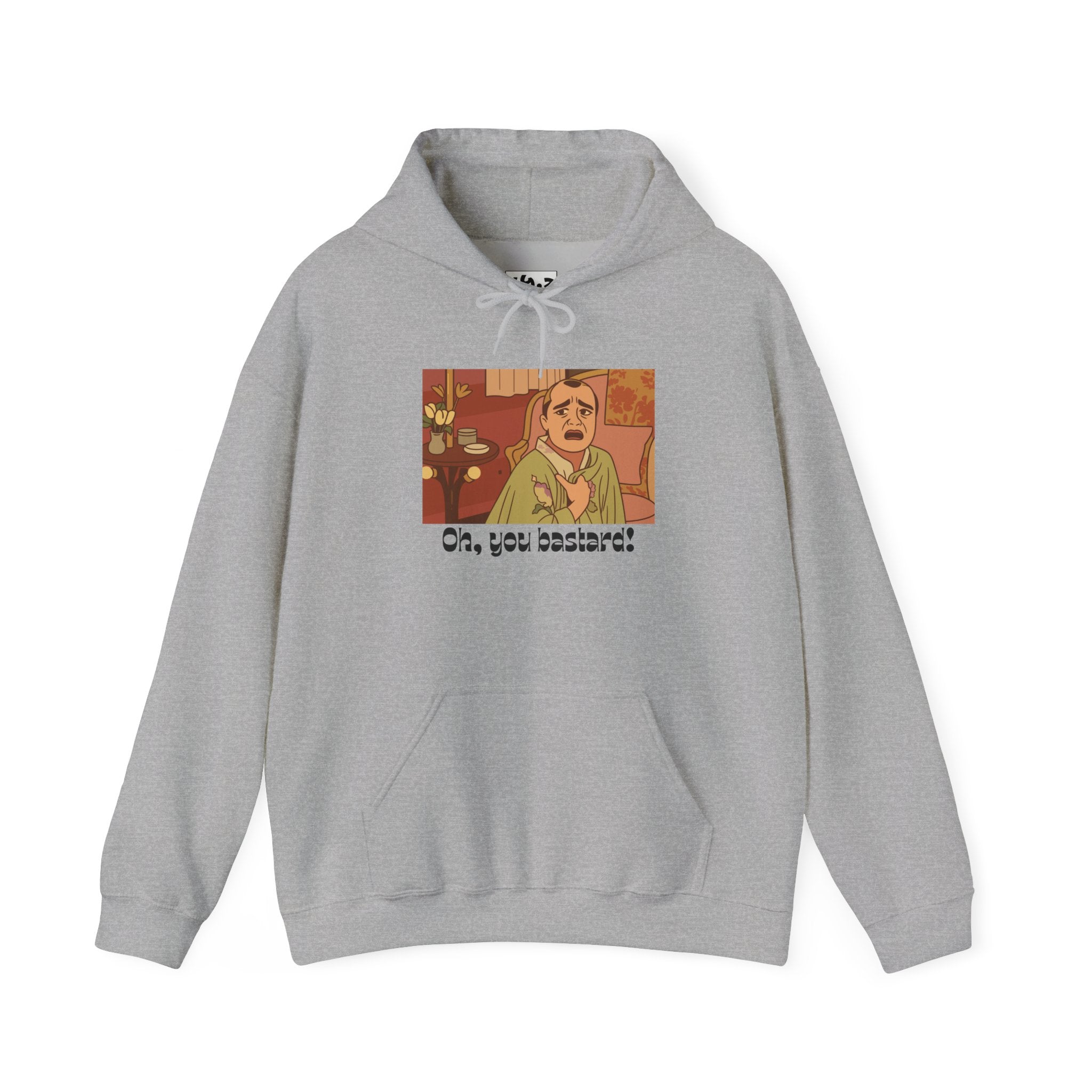Hoodie – Retro Comic 'Oh, You Bastard!' Graphic Pullover
