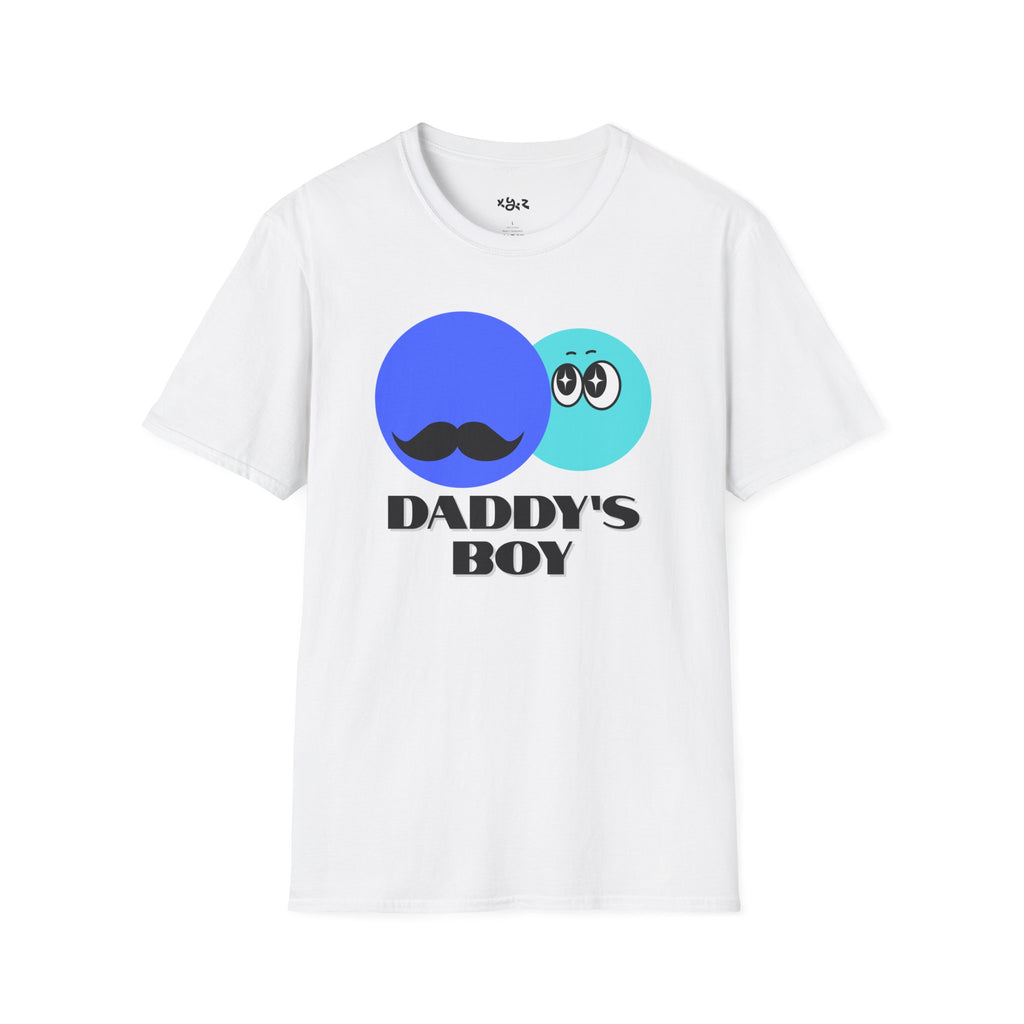 Daddy's Boy Graphic T-Shirt — Cute Mustache & Emoji Father-Son Tee