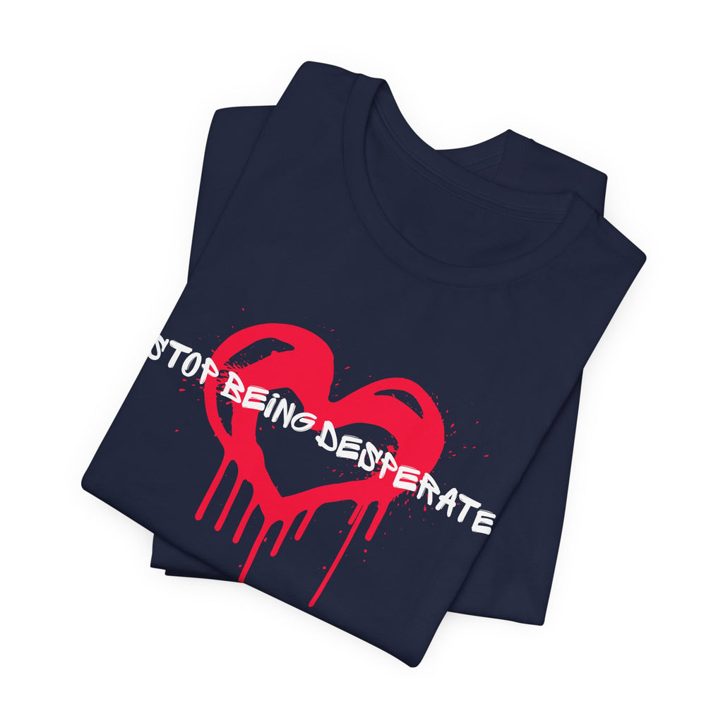 Dripping Red Heart Tee — Grunge Valentine Graphic T-Shirt