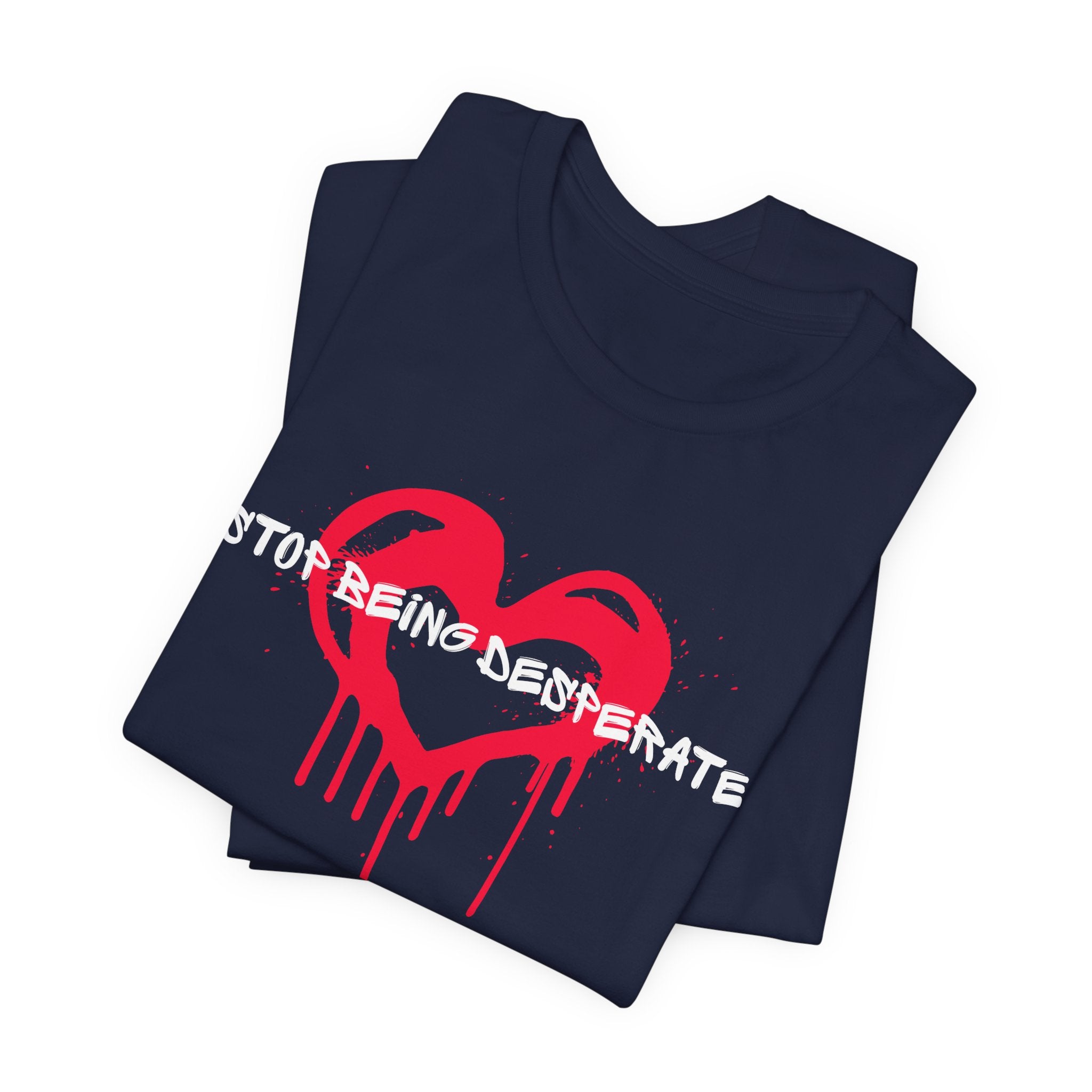 Dripping Red Heart Tee — Grunge Valentine Graphic T-Shirt