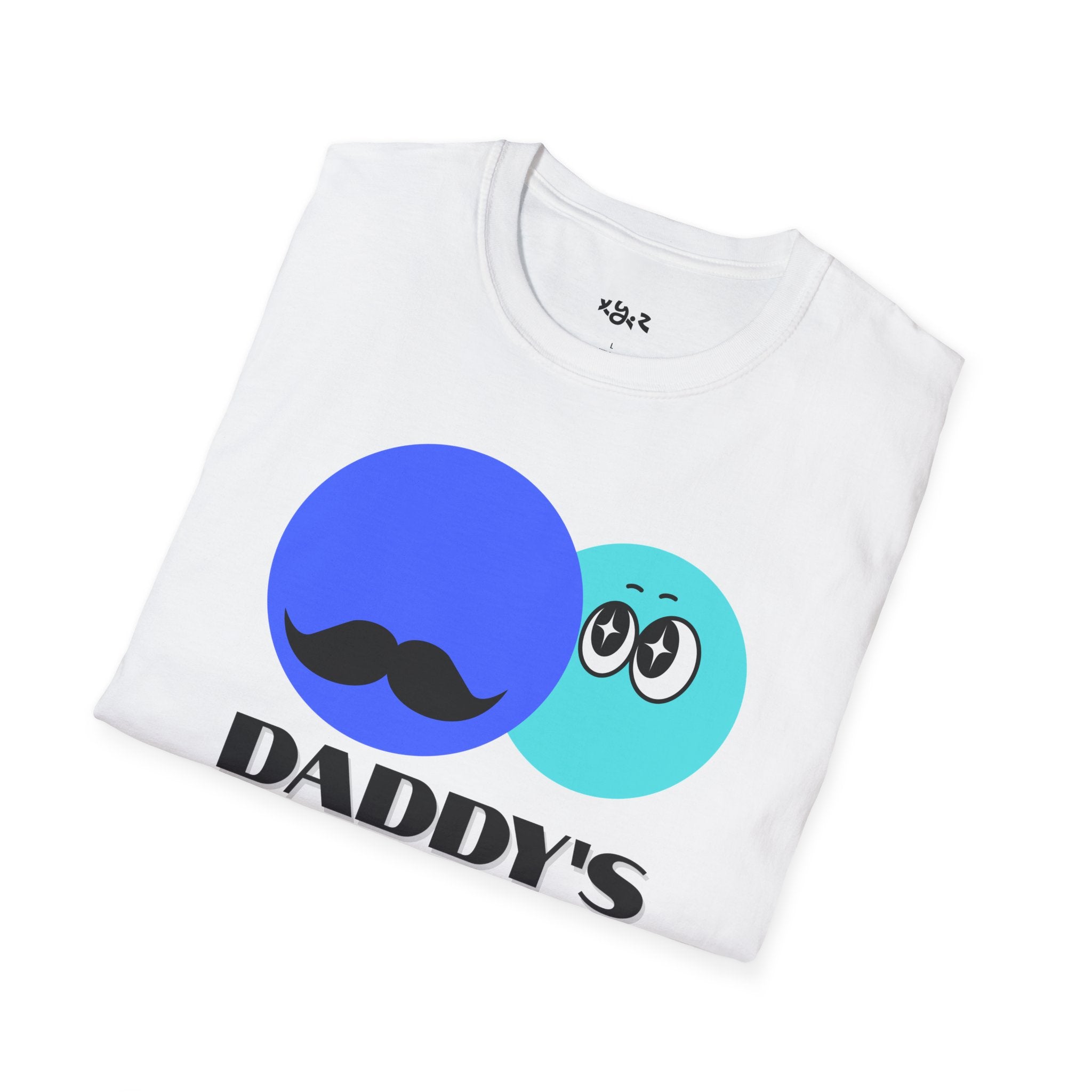Daddy's Boy Graphic T-Shirt — Cute Mustache & Emoji Father-Son Tee