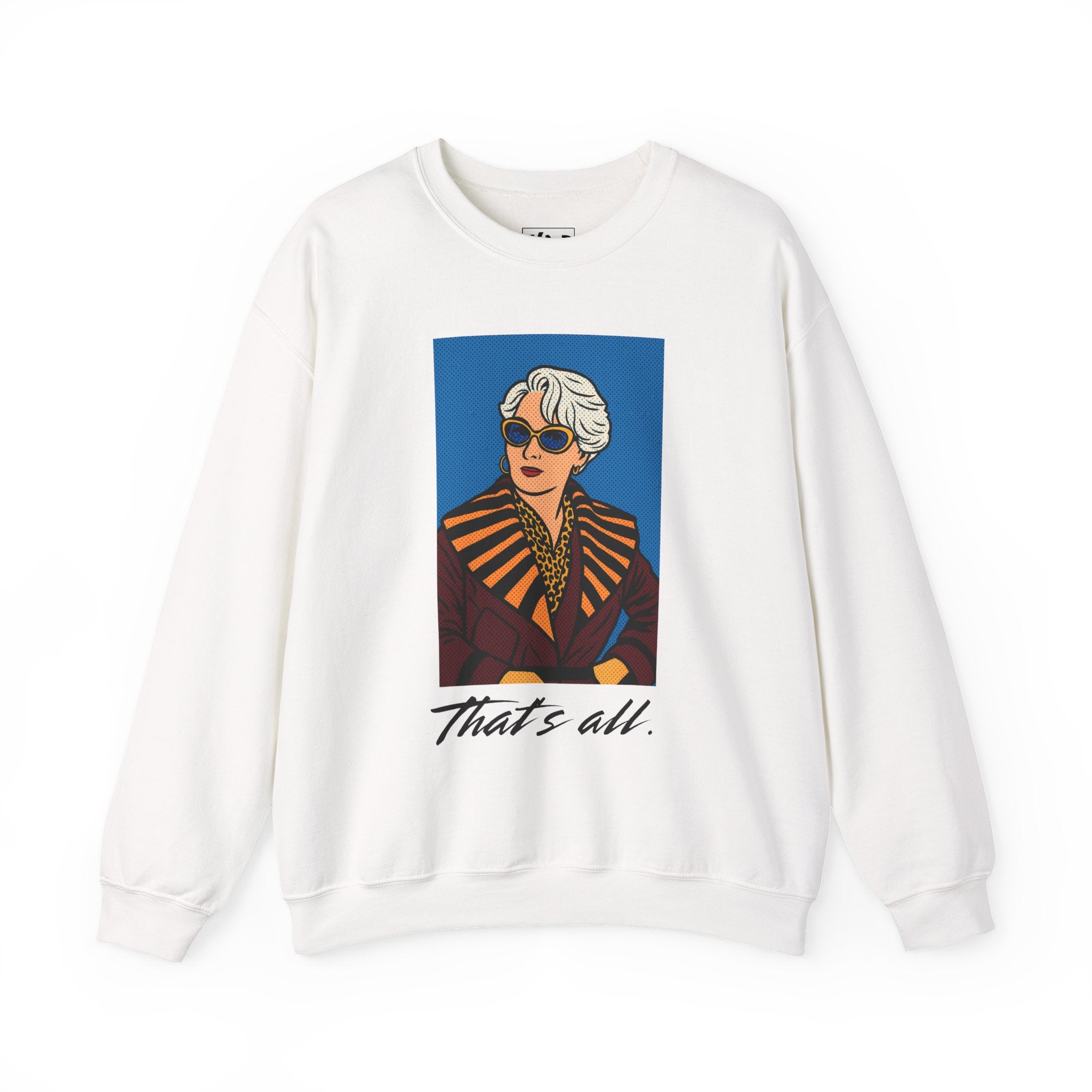 Crewneck Sweatshirt — Vintage Chic Portrait "That's all." Graphic