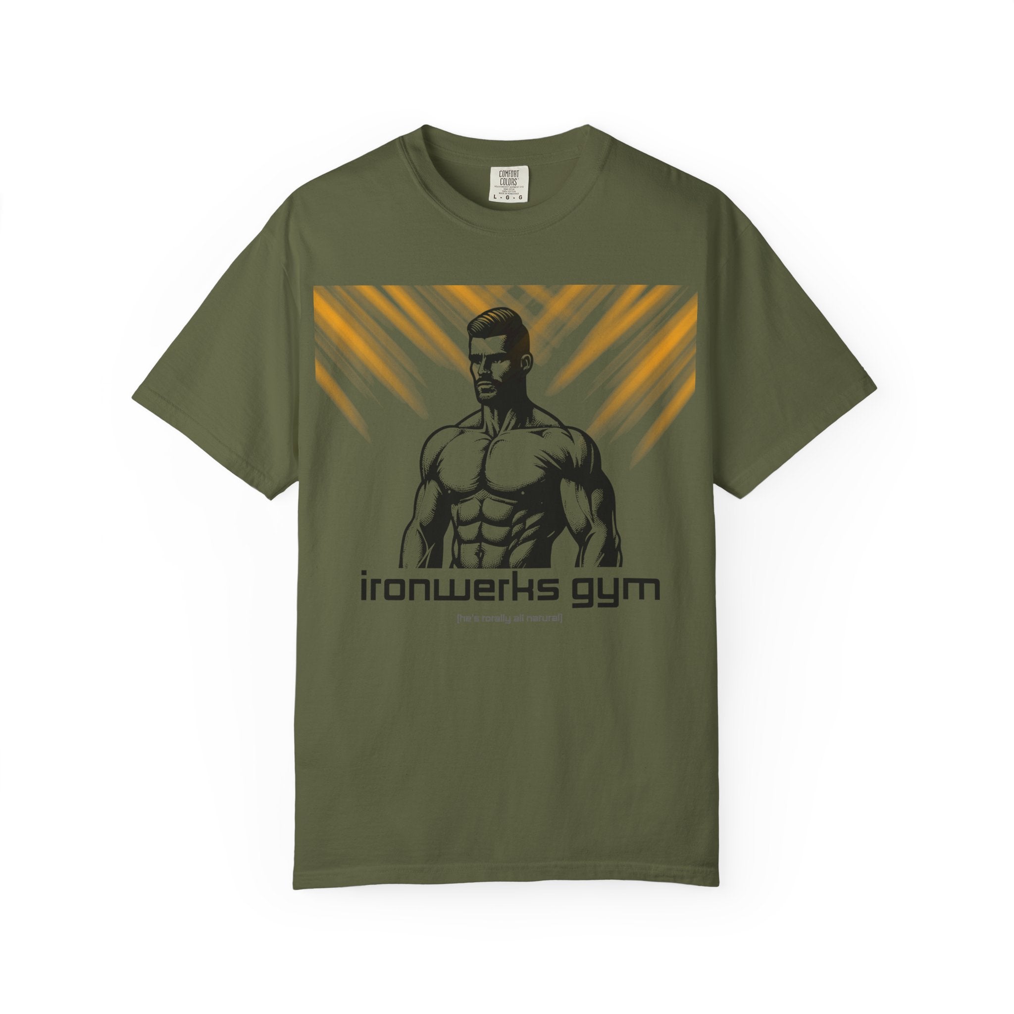 Ironwerks Gym T‑Shirt — Muscular Fitness Tee with 'ironwerks gym' Logo
