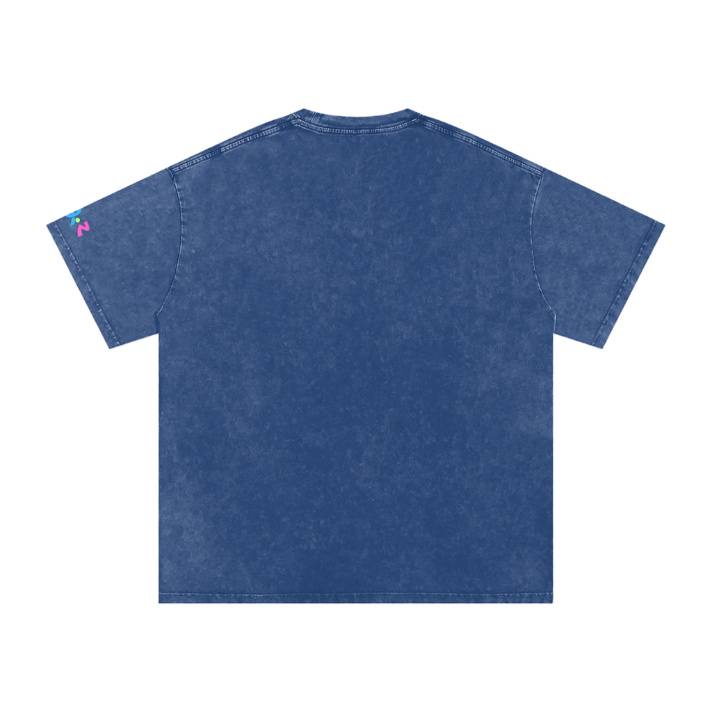 Snow Washed Oversized Cotton T-Shirt