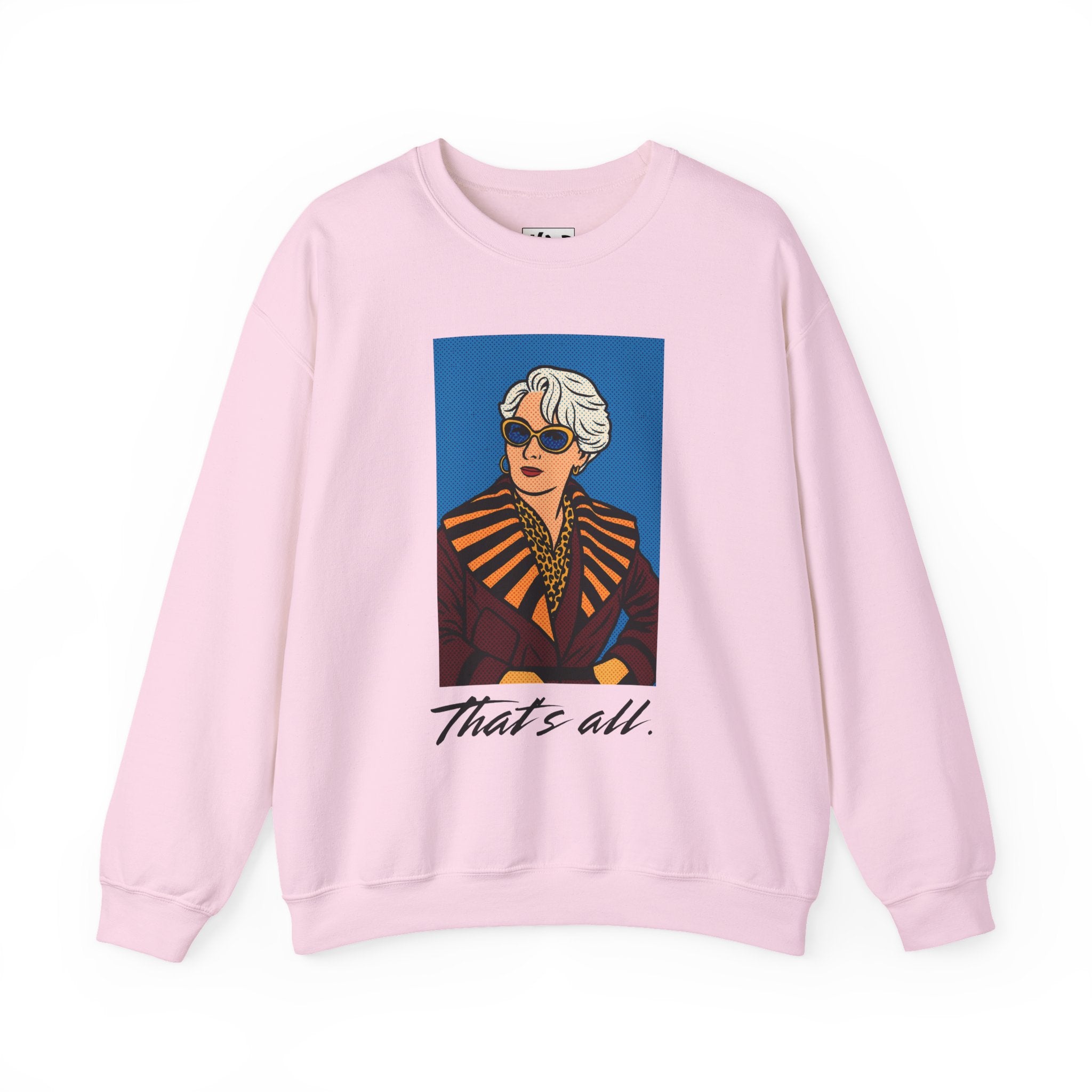 Crewneck Sweatshirt — Vintage Chic Portrait "That's all." Graphic