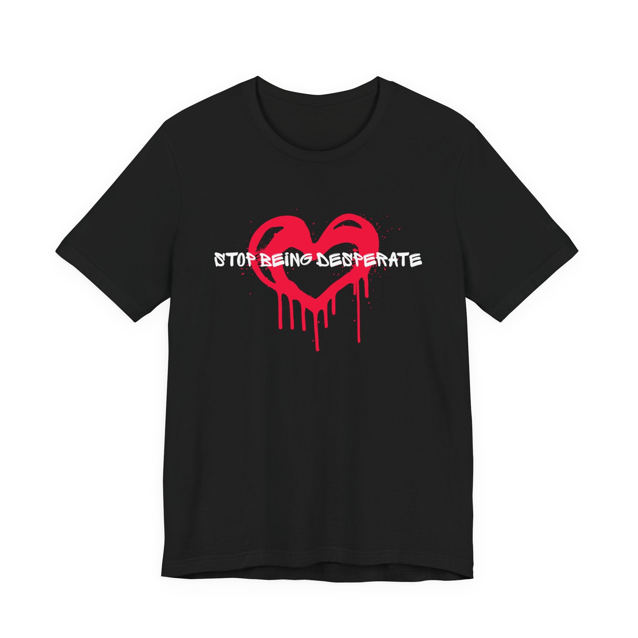 Dripping Red Heart Tee — Grunge Valentine Graphic T-Shirt