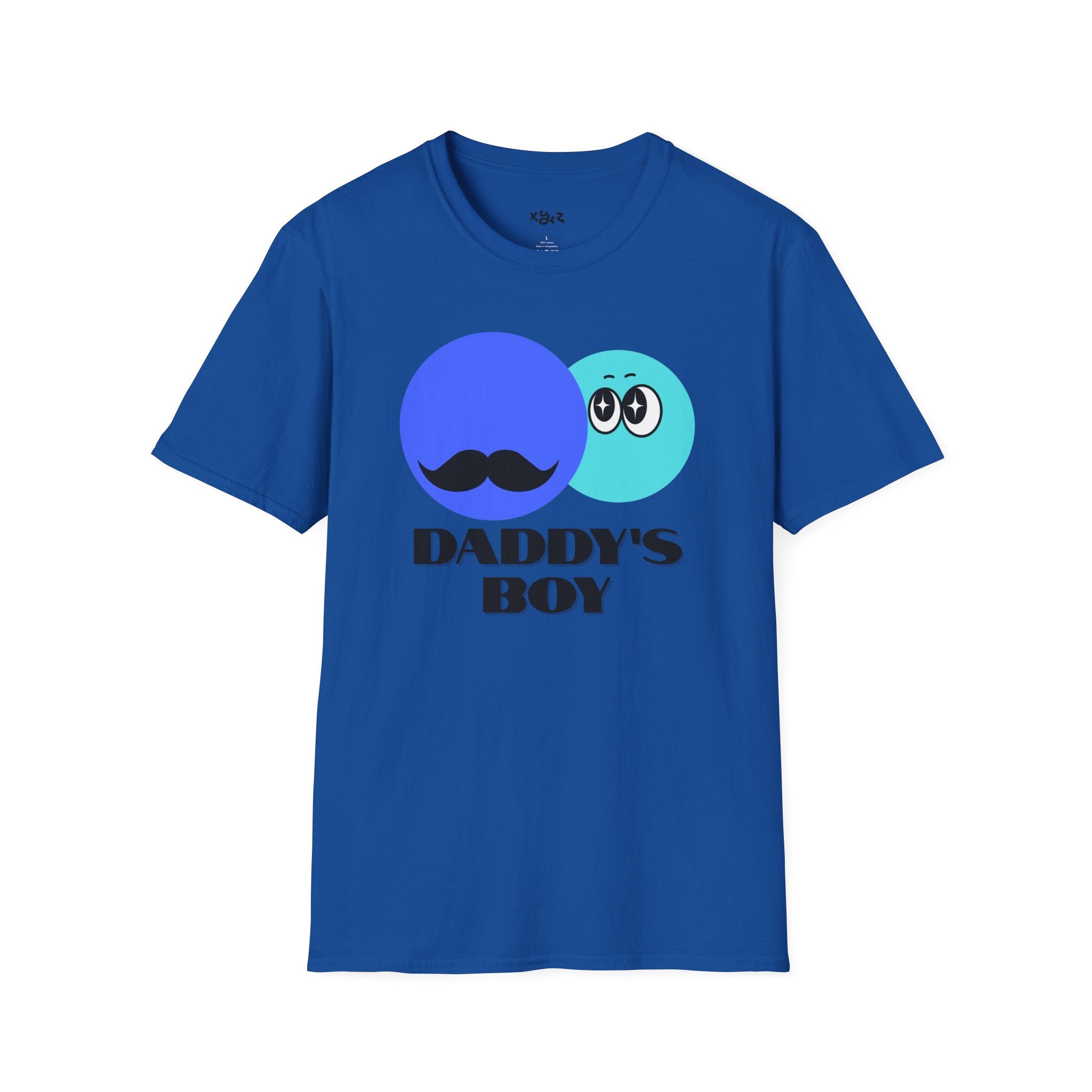 Daddy's Boy Graphic T-Shirt — Cute Mustache & Emoji Father-Son Tee