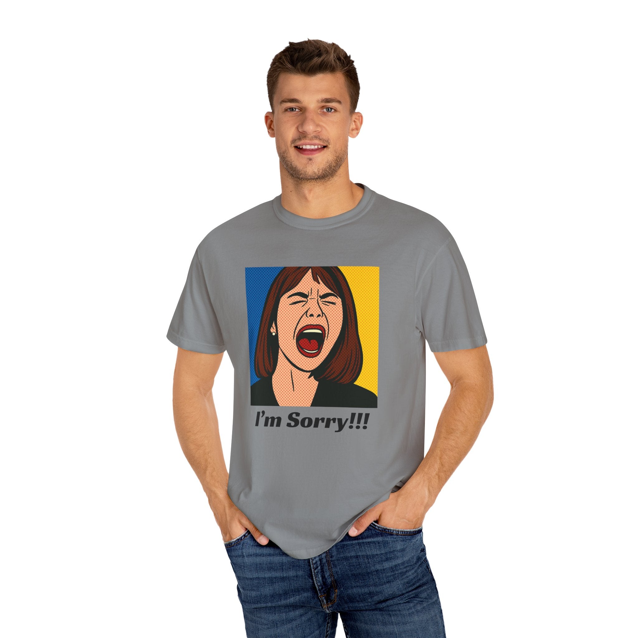 Graphic T-Shirt — Pop Art 'I'm Sorry!!!' Scream Design