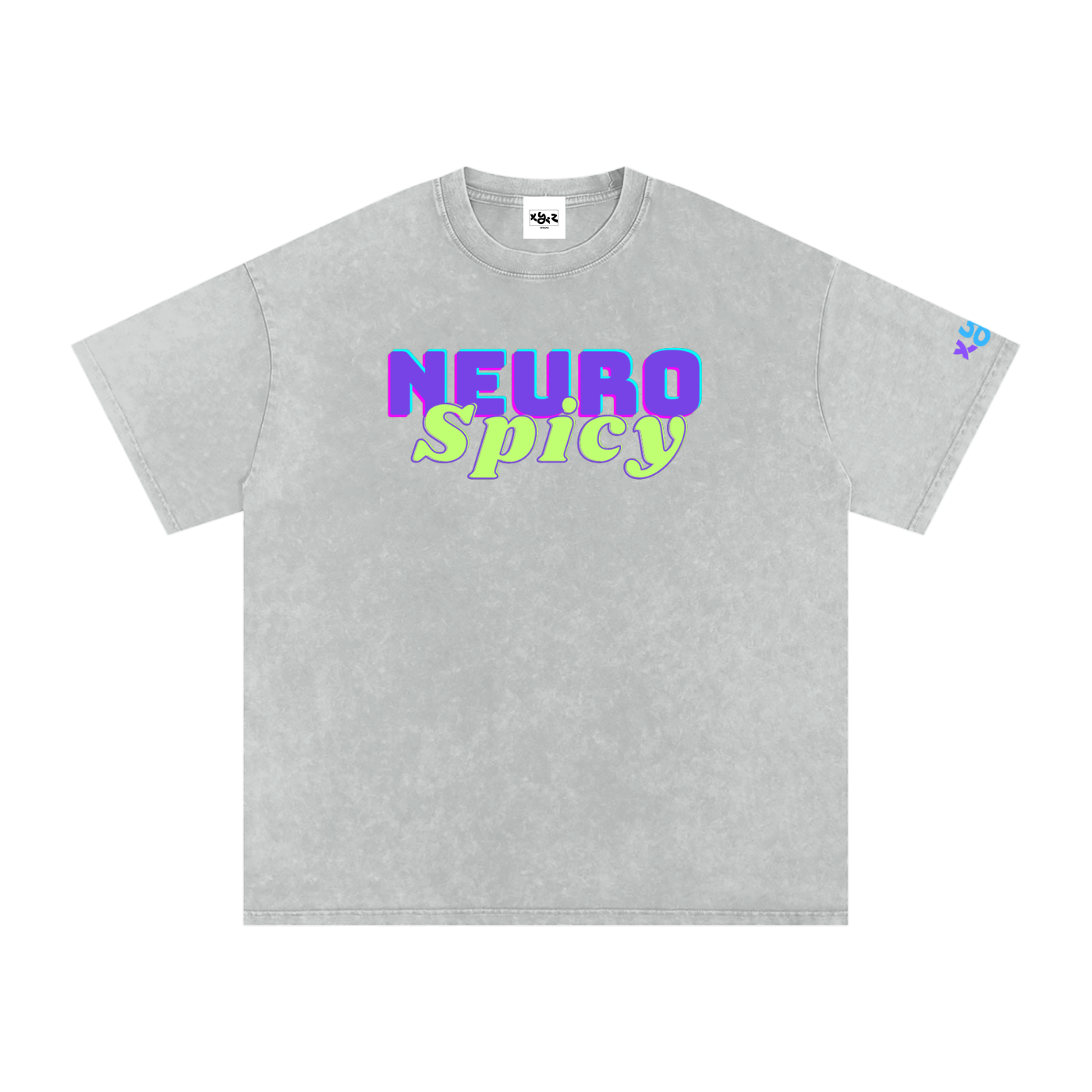 Snow Washed Oversized Cotton T-Shirt